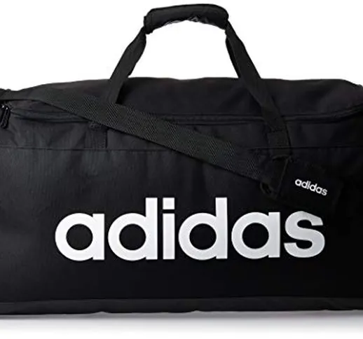 0AFIT|#Adidas Lin Duffle L Borsa Sportiva, Unisex – Adulto, black/black/white, NS