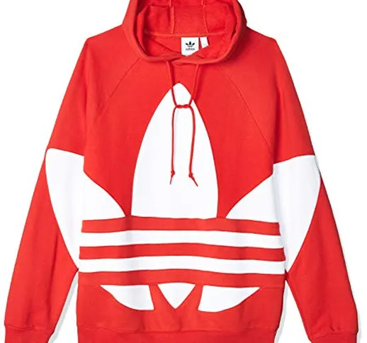 adidas Bg Trefoil Hood Felpa, Uomo, Lush Red, L