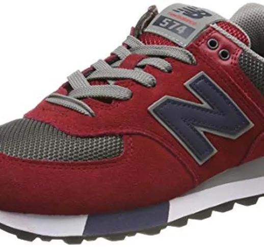 New Balance 574v2 Sneaker Uomo, Rosso (Red/Grey), 40.5 EU (7 UK)