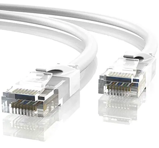 Mr. Tronic 10m Cavo di Rete Ethernet | CAT6, AWG24, CCA, UTP, RJ45 | (10 Metri, Grigio)