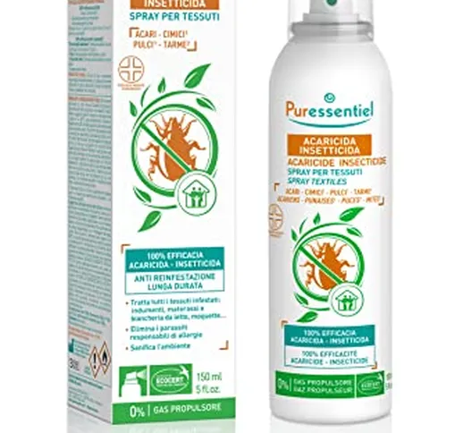 Puressentiel - Spray Acaricida Insetticida Presidio Medico Chirurgico - Per Tessuti - Effi...