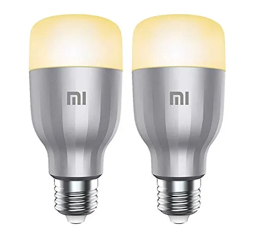 Xiaomi Mi LED Smart Bulb White And Color Kit da 2 Lampadine, WiFi (Non Richiede HUB), Comp...