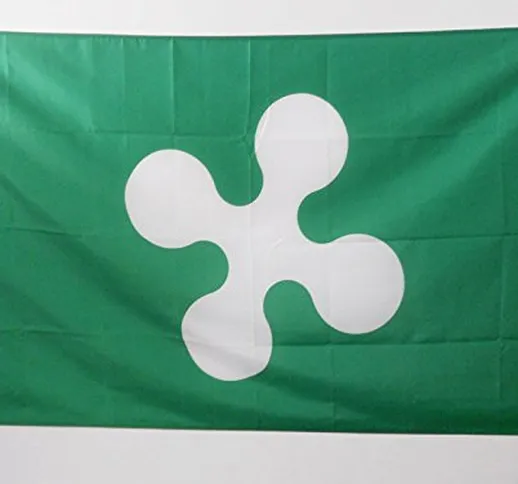 AZ FLAG Bandiera Lombardia 90x60cm - Bandiera LOMBARDA - REGIONE Italia 60 x 90 cm Foro pe...
