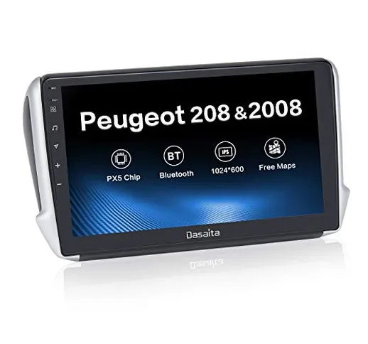 Dasaita Autoradio Bluetooth Autoradio per Peugeot 2008208 2012 2013 2014 2015 2016 2017 20...