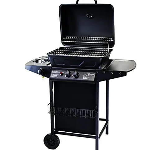 Bbq barbecue a gas grill 3 fuochi per giardino da esterno grigliata griglia fornello campe...