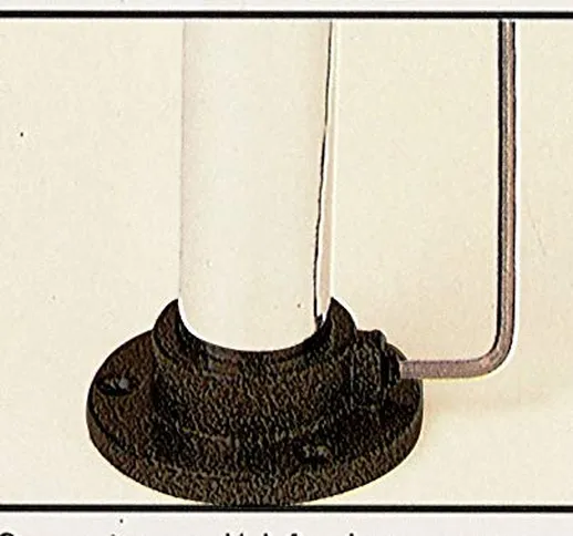 10 PZ Di PIEDINO FISSO PER TUBO VERNIC. NEROFIG.5