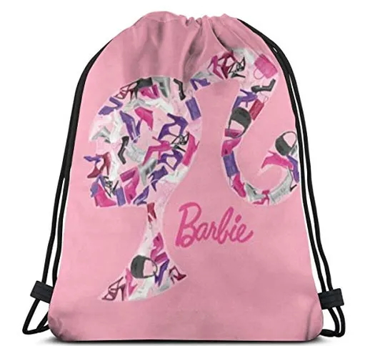 Fashion boutique clothing Barbie Accessory Head 3D Print Drawstring Backpack Rucksack Shou...