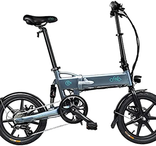 FIIDO D2S Bicicletta elettrica pieghevole da 16", per bici elettrica pieghevole e ricarica...