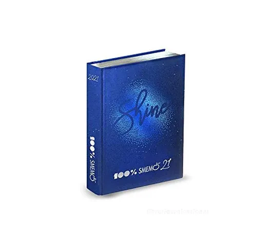 SMEMORANDA DIARIO 2020/2021 DATATO 16 MESI MINI 11X15 EDIZIONE SPECIALE SHINE COLORE BLU E...