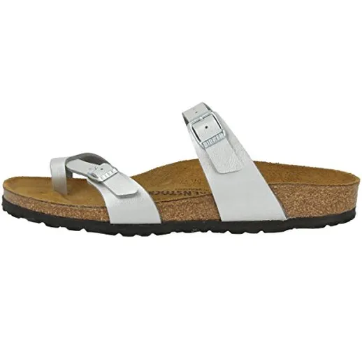 Birkenstock Mayari BF W Sandalo Silver IT 35 (Normale)/EU 35 (Normal)