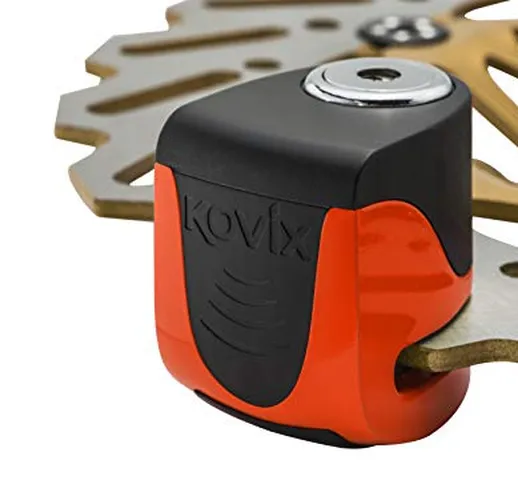 KOVIX KS6 Series-BLOCCADISCO con Allarme Ricarica USB Colore Fluo Orange KS6-FO