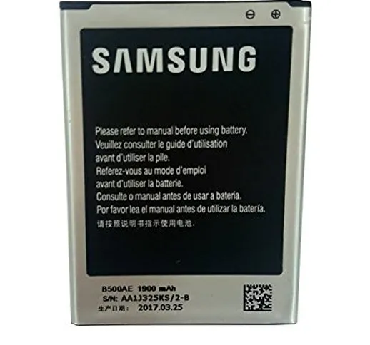 Batteria originale 1900mAh 3.8v Samsung B500AE per Samsung Galaxy S4 Mini in confezione no...