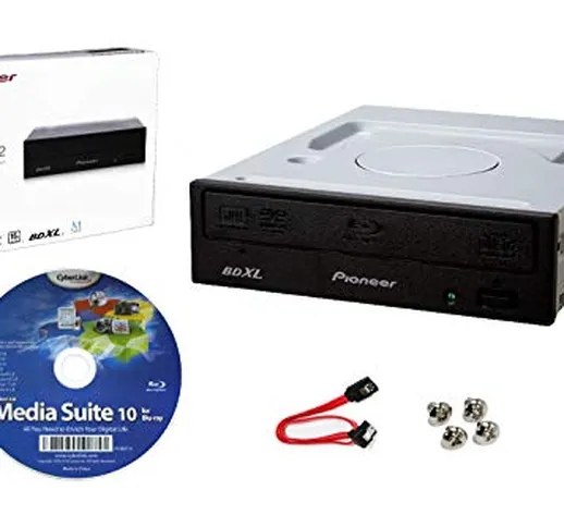 Pioneer BDR-2212 Bundle di unità Blu-ray Writer 16x interno con software di masterizzazion...