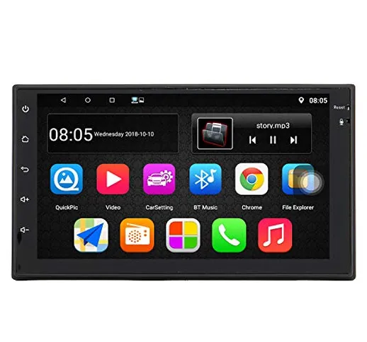 Panlelo S10 1 GB RAM 16GB ROM 2 Din 7 pollici Android 9.0 Navigazione GPS Autoradio FM AM...