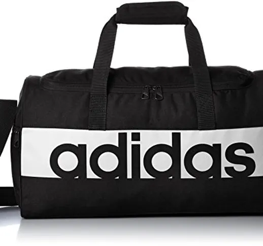 Adidas Lin per Tb, borsa sportiva, unisex per adulti, Nero (Negro/Blanco/Blanco), 22 x 57...