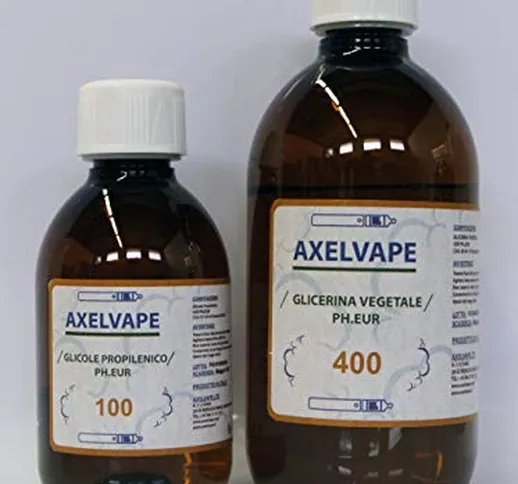 BASE NEUTRA 80/20 AXELVAPE KIT 500ML GLICOLE PROPILENICO + GLICERINA VEGETALE 80VG/20PG