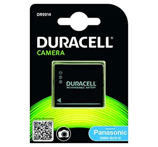 Duracell DR9914 Batteria per Panasonic DMW-BCE10, 3.7 V, 720 mAh, Nero