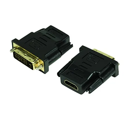 Logilink Adattatore da HDMI a DVI-D F/M, Nero