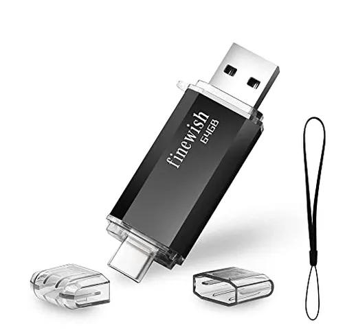 Chiavetta USB Type C 64 GB, 2 in 1 OTG Pennetta USB 64 giga USB C Pen Drive 64GB per PC/Ne...