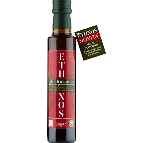 Ethnos Olio di Avocado Bio Pressato a Freddo - 3 Pacchi da 250 Ml