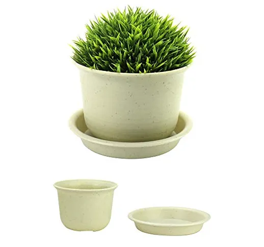 Vasi per piante in plastica - Set da 10 | Vasi e vassoi per bonsai | Vasi da fiori per int...