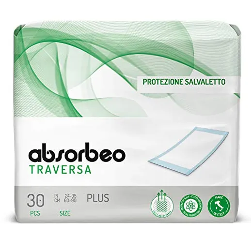 Absorbeo - Traversa Plus – Protezione Salvaletto, 60 X 90 cm (30 protezioni x conf.)