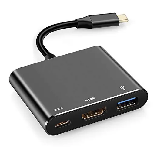 Oussirro - Adattatore Hub HDMI USB C per Nintendo Switch, 1080p Tipo C a HDMI, Cavo Dock p...