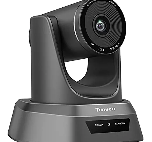 Tenveo Webcam 4K Videoconferenza,Conference Cam Grandangolare a 138° con USB per Videochia...