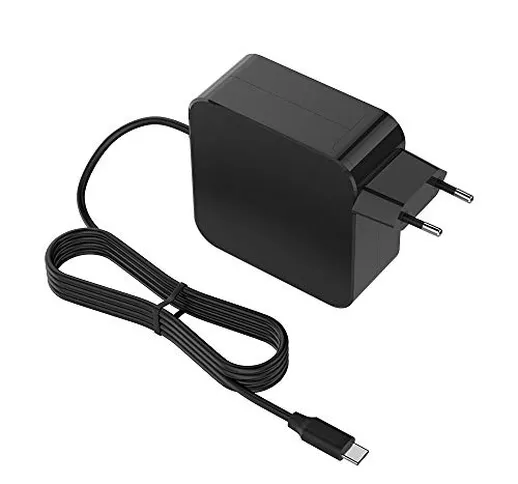 BERLS Caricabatterie universale per laptop 65W, TYPE-C, compatibile con MacBook Pro, HP Sp...