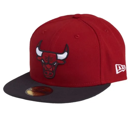 New Era NBA League Basic 59Fifty Snapback Chicago Snapback cap, Uomo, Red Black, 7 3/8 (58...
