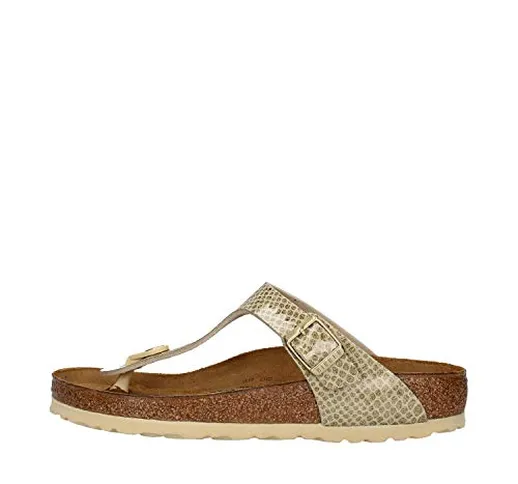 Birkenstock 150130 Gizeh Magic Snake Gold, Birko Flor Oro 38