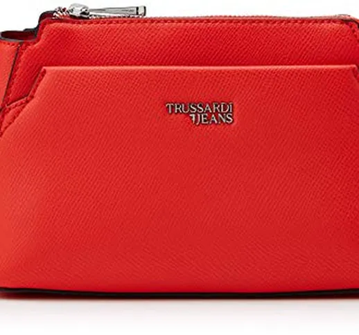 Trussardi Jeans Berry Cacciatora, Borsa a Tracolla Donna, Rosso, 31x22x14 cm (W x H x L)