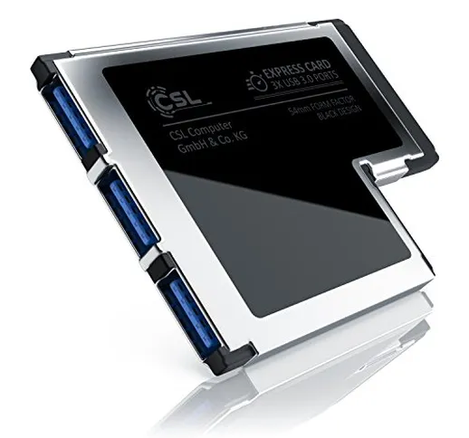 CSL USB 3.0 ExpressCard 54mm 3 Port - Scheda di interfaccia - Adattatore - Convertitore -...