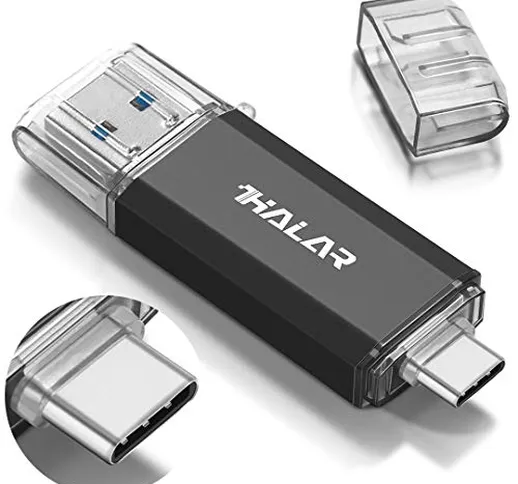 THKAILAR Type C Chiavetta USB 3.0 64GB, 2 in 1 Tipo C (Gen 3.1) Pennetta USB key USB C Pen...