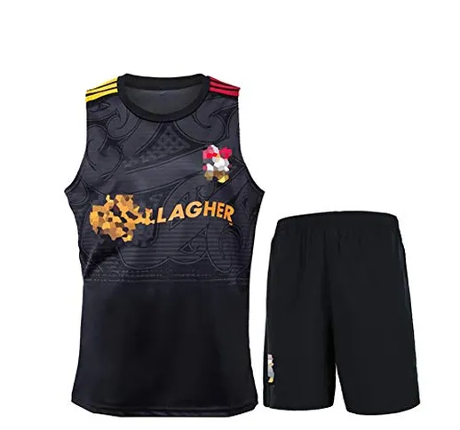 20-21 New Zealand Chiefs Rugby Uniforme da Uomo Gilet t-Shirt Pantaloncini Uniformi Sporti...