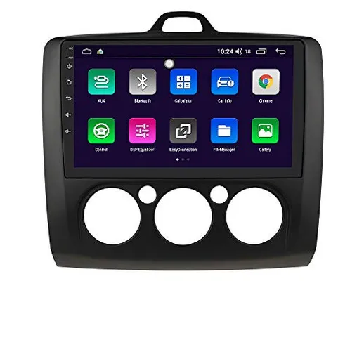 Autoradio Android 10 con sistema touch screen da 9 pollici per Ford Focus Exi MT 2 3 Mk2 /...
