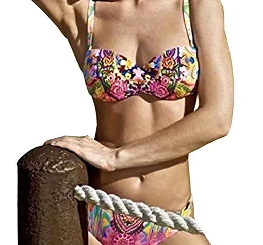 Sunflair Mumbai Romance - Bikini a fascia da donna multicolore 100C