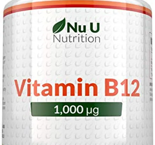 Vitamina B12 1000 μg - 180 Compresse Vegetariane - B12 Metilcobalamina ad Alto Dosaggio -...