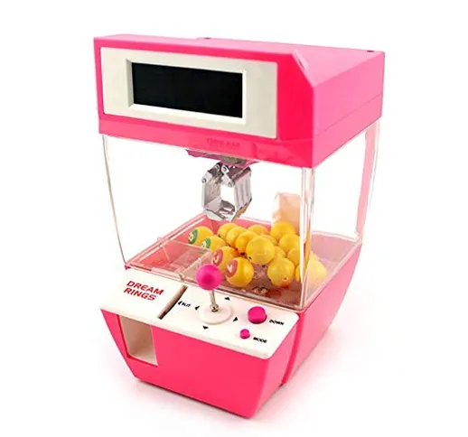 Educational toy mini doll machine, coin-operated candy grabber ball catcher board game min...