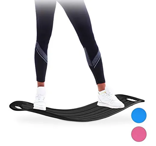 Relaxdays Tavoletta Propriocettiva, Balance Board Allenamento Total Body Tavola XL Resiste...