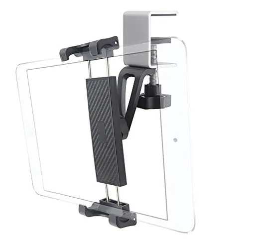 Cuxwill Supporto tablet cucina stabile con morsetto metallo e 360° rotazione per 5,5-12,9"...