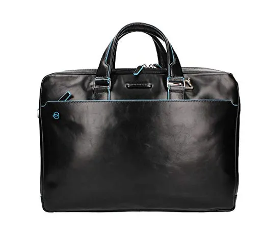 Piquadro Blue Square Slim Computer Briefcase Nero