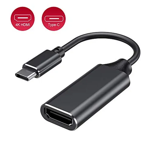 Adattatore da USB C a HDMI, adattatore HDMI da c a 4K, (supporto Thunderbolt 3), uscita au...