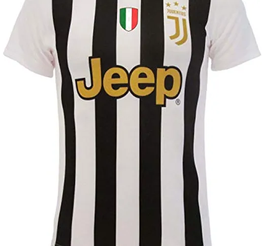 Maglia bianconera Ufficiale 2021 Neutra Stagione 2020-2021 Adulto Ragazzo Bambino (10 Anni...