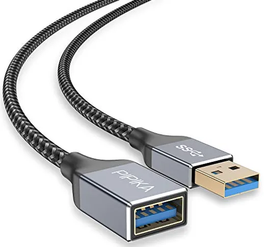 PIPIKA Cavo prolunga USB Cavo prolunga USB 3.0 da Maschio a Femmina con Eleganti connettor...