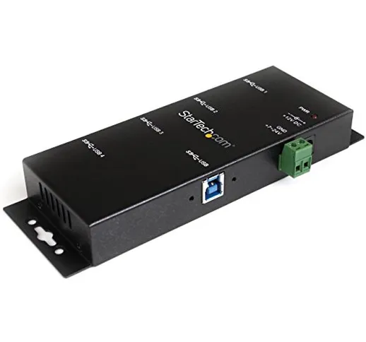 Startech.Com Resistente Hub USB 3.0 per Settore Industriale a 4 Porte Predisposto per Il M...
