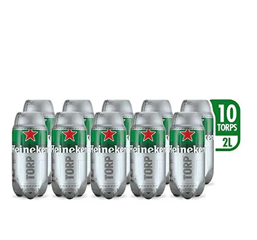 Heineken TORP Bariletto di Birra 10 x 2 Litri, Compatibile con il Distributore di Birra TH...