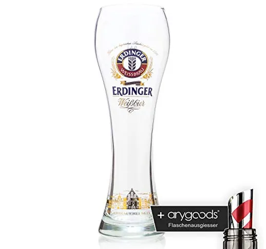 erdinger Città Silhouette bicchiere da birra in vetro 0,5l/Occhiali, marca vetro, bicchier...