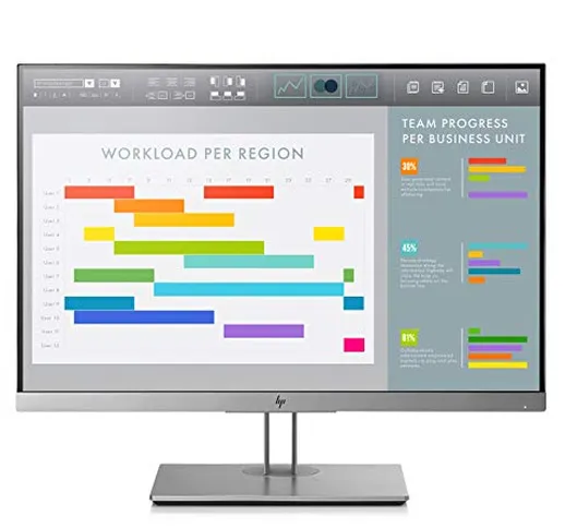 HP - PC EliteDisplay E243i Monitor, Schermo 24" IPS Antiriflesso FHD, Pannello BrightView,...