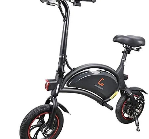 Bici Elettrica Pieghevole per Adulti, KUGOO B1 Monopattino Elettrico Motore 250W, 12 Polli...